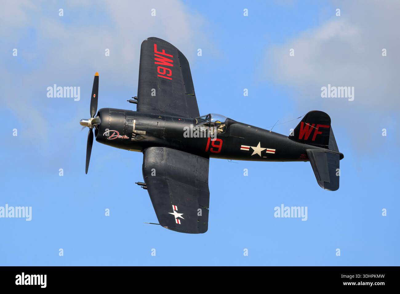 Un classico combattente della seconda Guerra Mondiale della Marina degli Stati Uniti, il Chance Vought Corsair Foto Stock