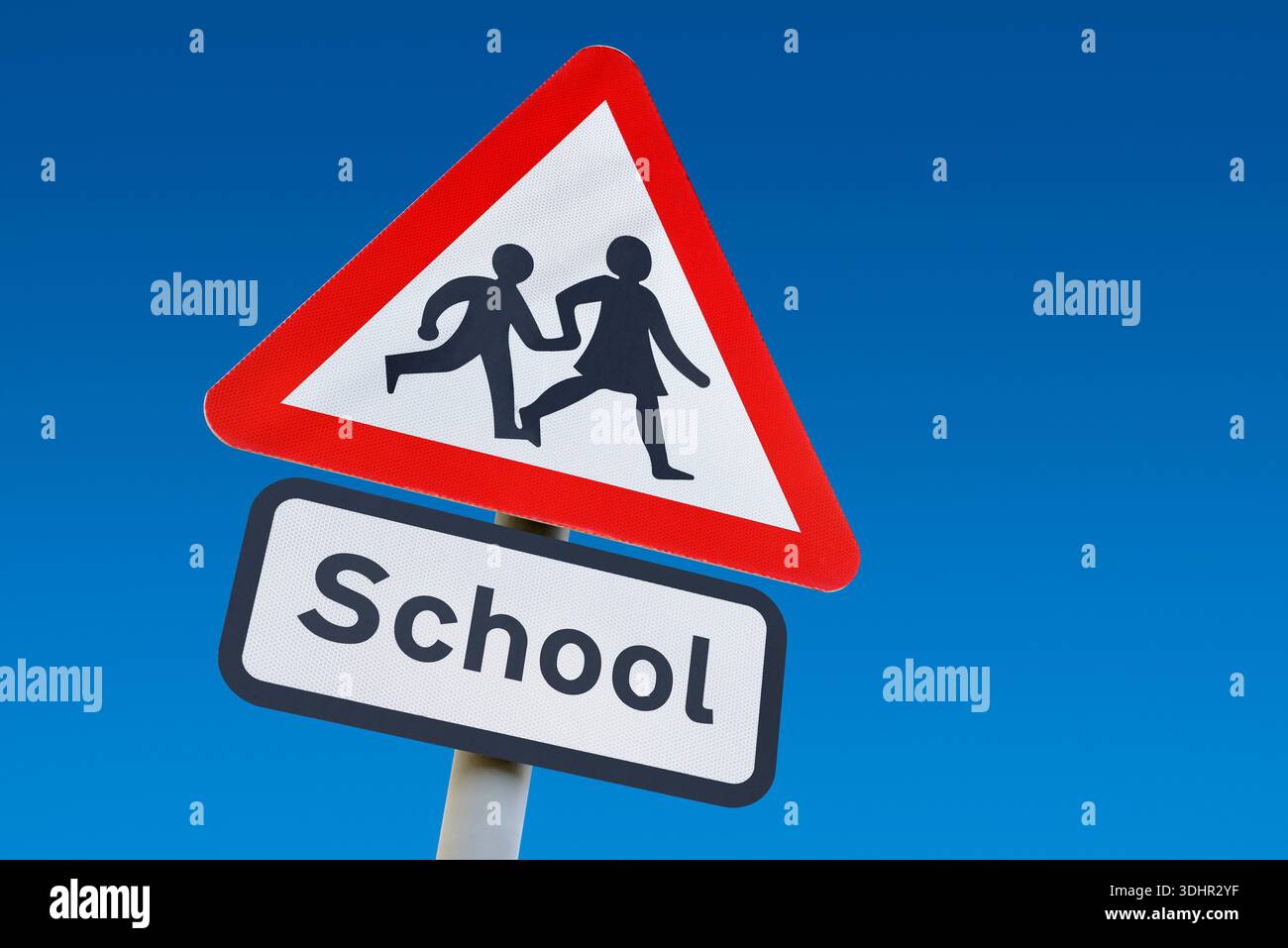 Insegna Crossing per i bambini delle scuole, Regno Unito Foto Stock