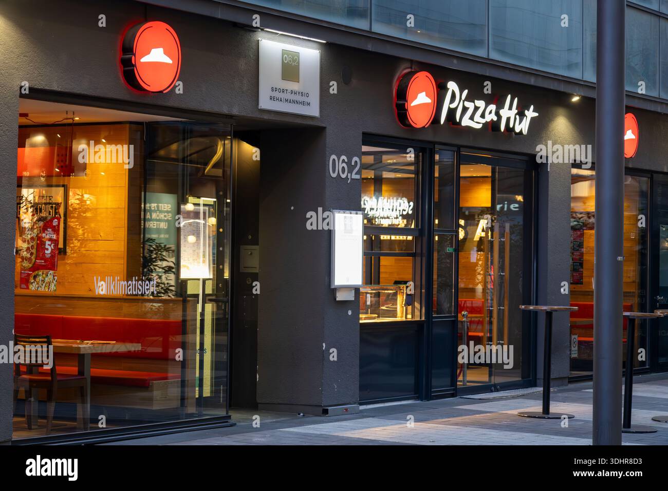 PIZZA HUT nel centro di Mannheim Foto Stock