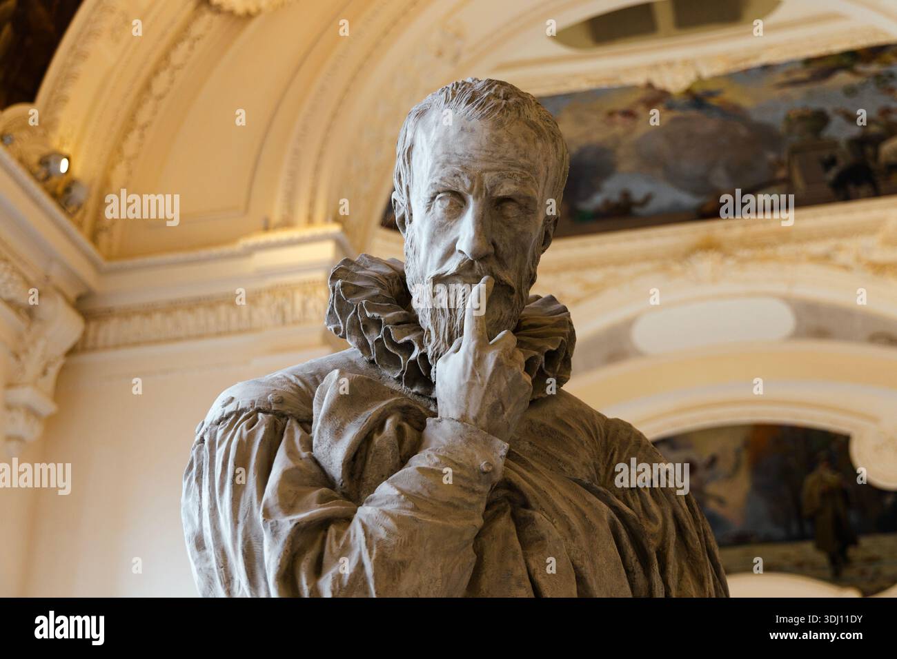 Scultura di Ambroise Pare al Petit Palais, Parigi, Francia Foto Stock