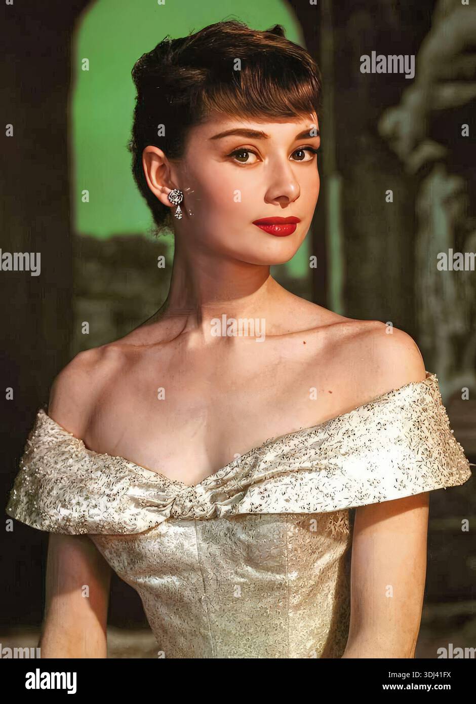Audrey Hepburn icona del cinema e della moda Foto Stock
