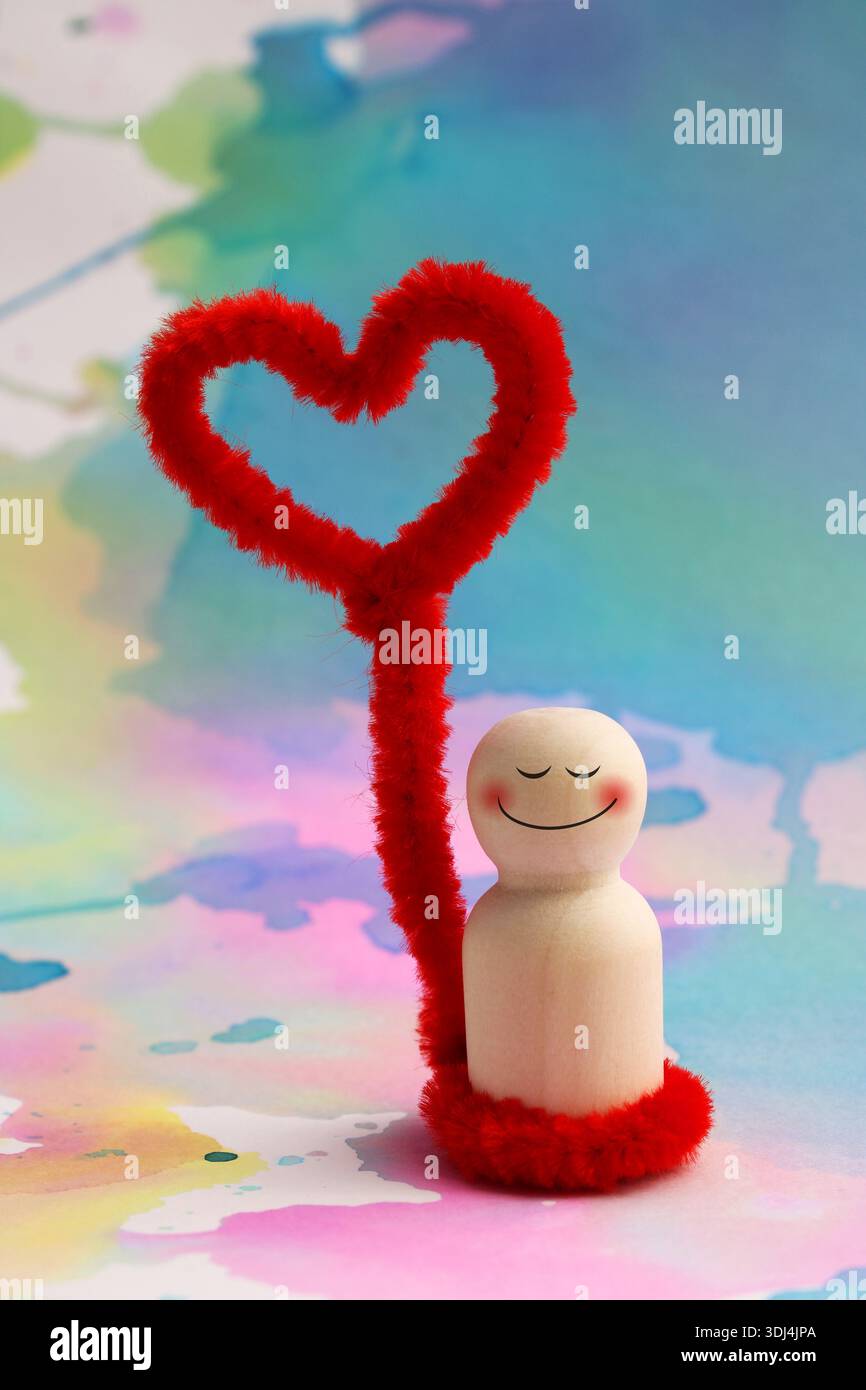 Amore e fiducia in se stessi, l'amore è sempre con te Foto Stock