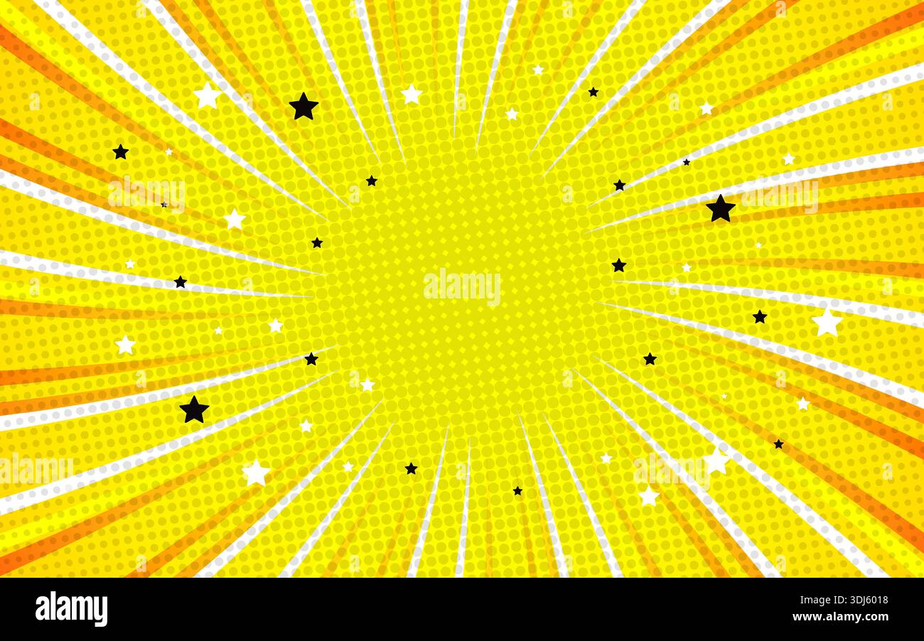 Modello vettoriale per il disegno dello sfondo fumetto. Illustrazione Vettoriale