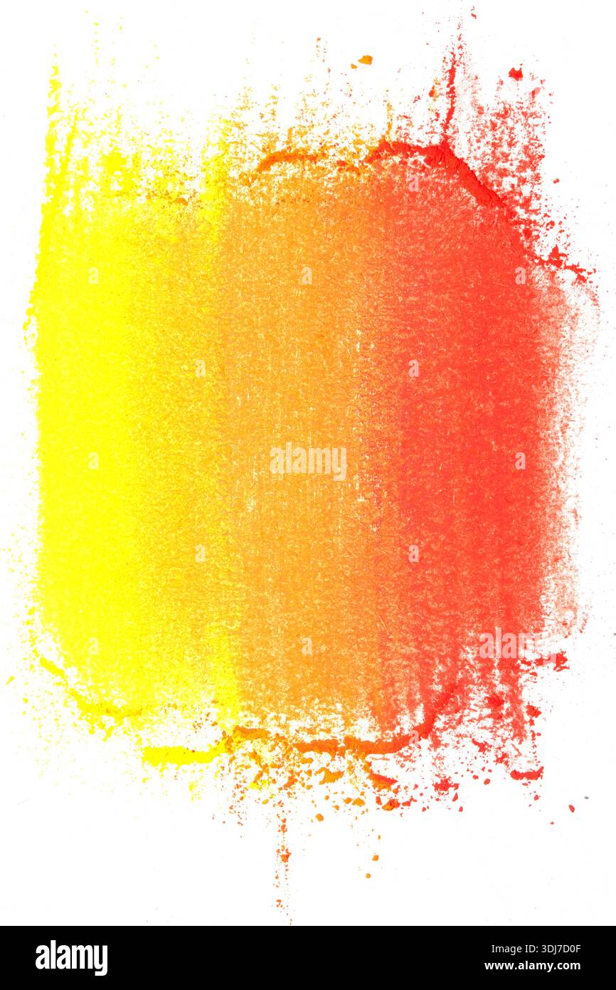 Sfondo misto arancione gesso pastello e giallo delicato Foto Stock