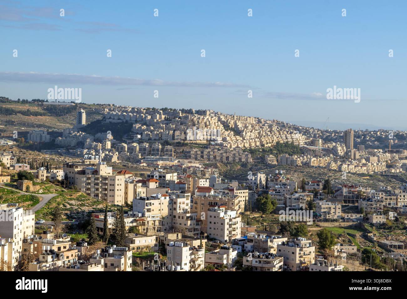 Vista della città di Betlemme Foto Stock