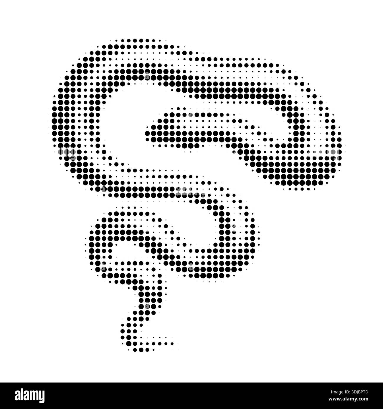 Icona di serpente mezzetinte alla moda. Carino simbolo di rettili ondulati. Illustrazione Vettoriale