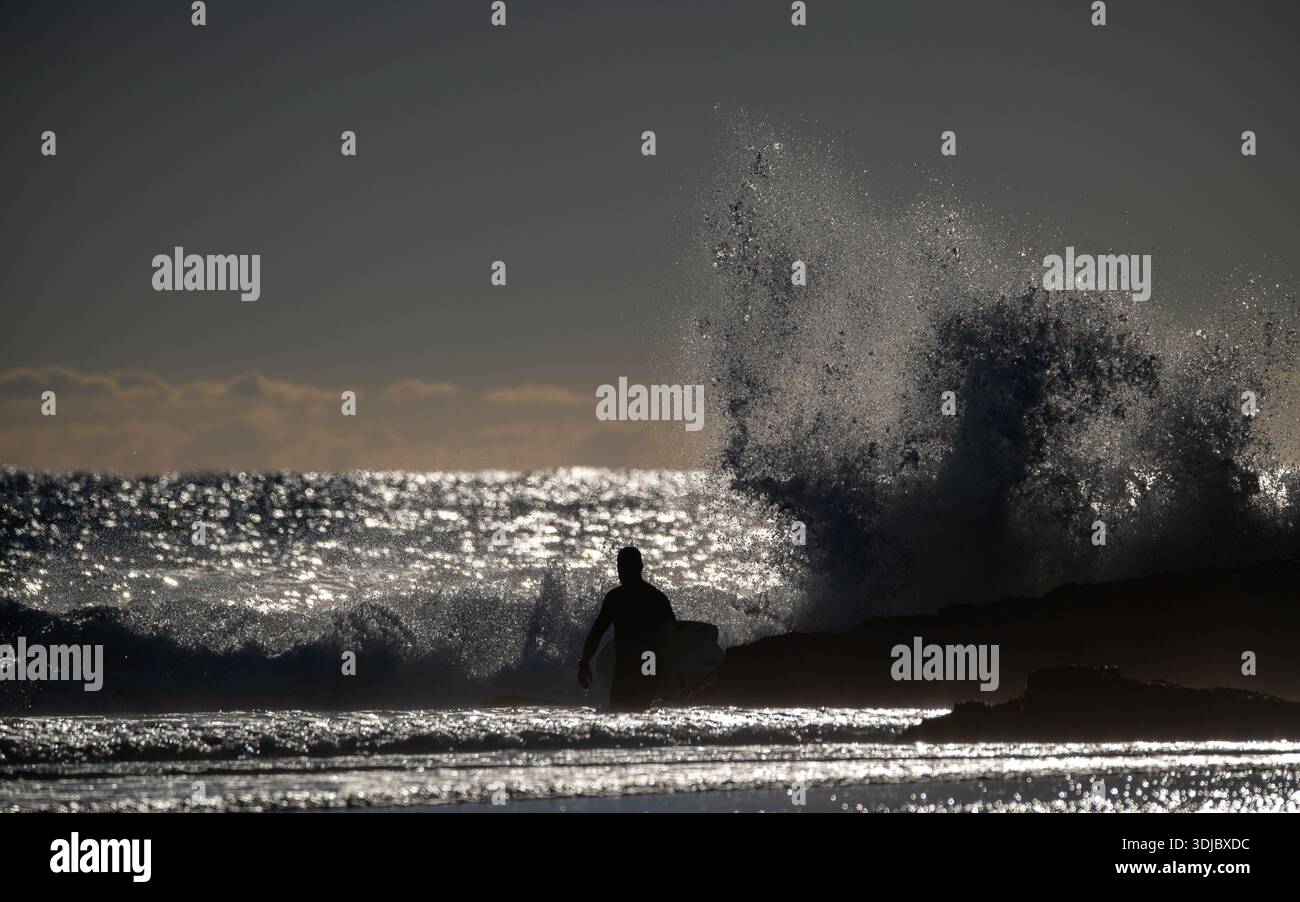 Surf di alba Foto Stock