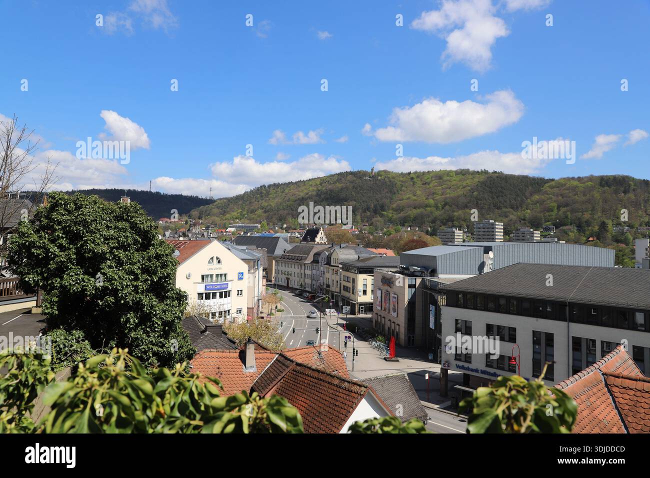 Vista della città dal punto di osservazione. Foto Stock