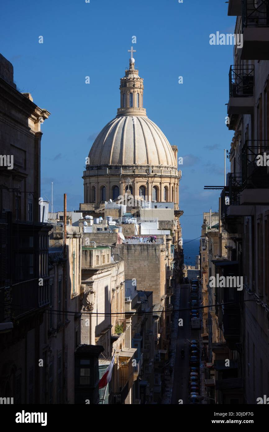 Basilica di nostra Signora del Monte Carmelo, la Valletta, Malta Foto Stock