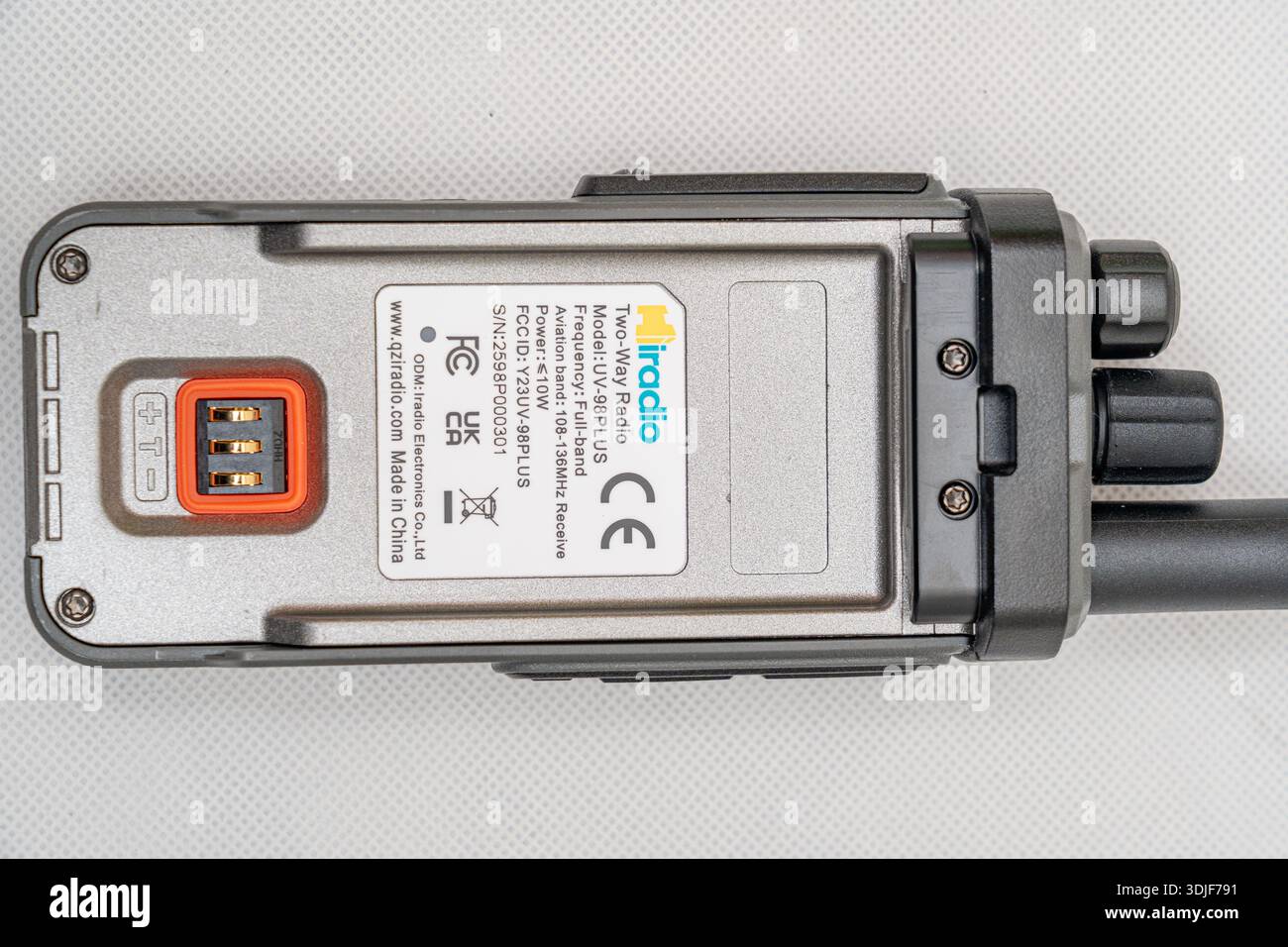 batteria, tecnologia, tecnologia wireless, apparecchiature, radio, walkie-talkie, colore nero, cercapersone, codice, numero, safe, dispositivo, ufficio, sicurezza, industria, d Foto Stock