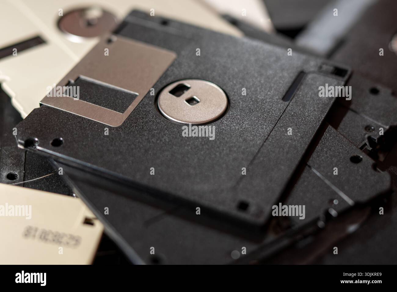 Pila di dischi floppy per computer Foto Stock