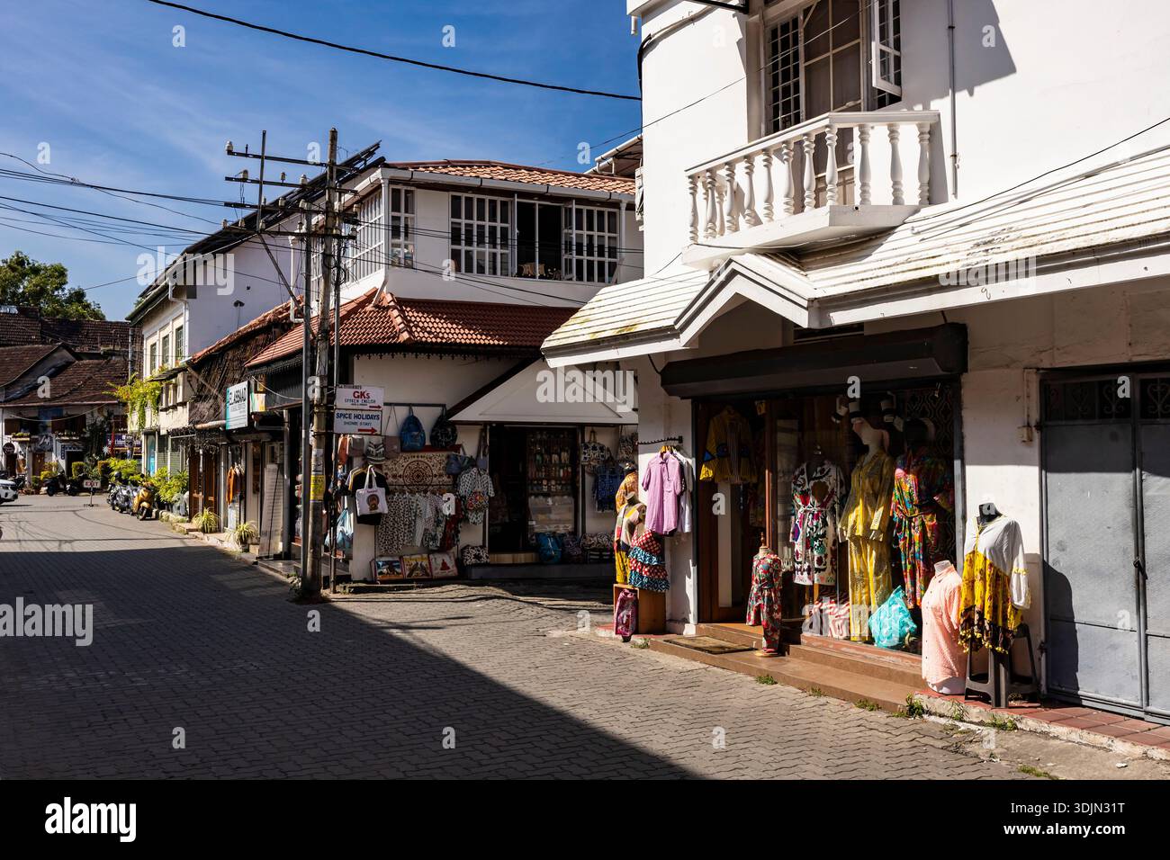 Market Street, città storica di Fort Kochi, Kochi (Cochin), Kerala, India, Asia meridionale, Asia Foto Stock