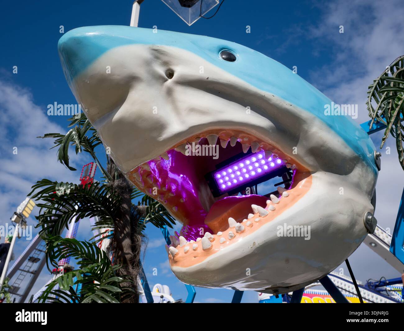 Shark, Mouth, Monster, attrazioni della zona fieristica, parco divertimenti Foto Stock