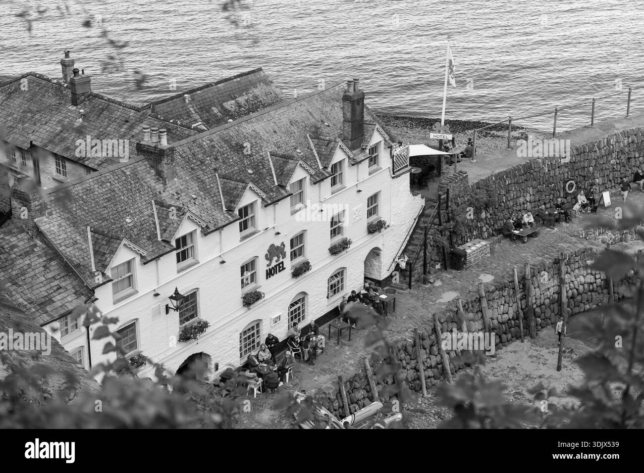 Clovelly.Devon.Regno Unito. 28 settembre 2024. Foto dell'hotel Red Lion a Clovelly nel Devon Foto Stock