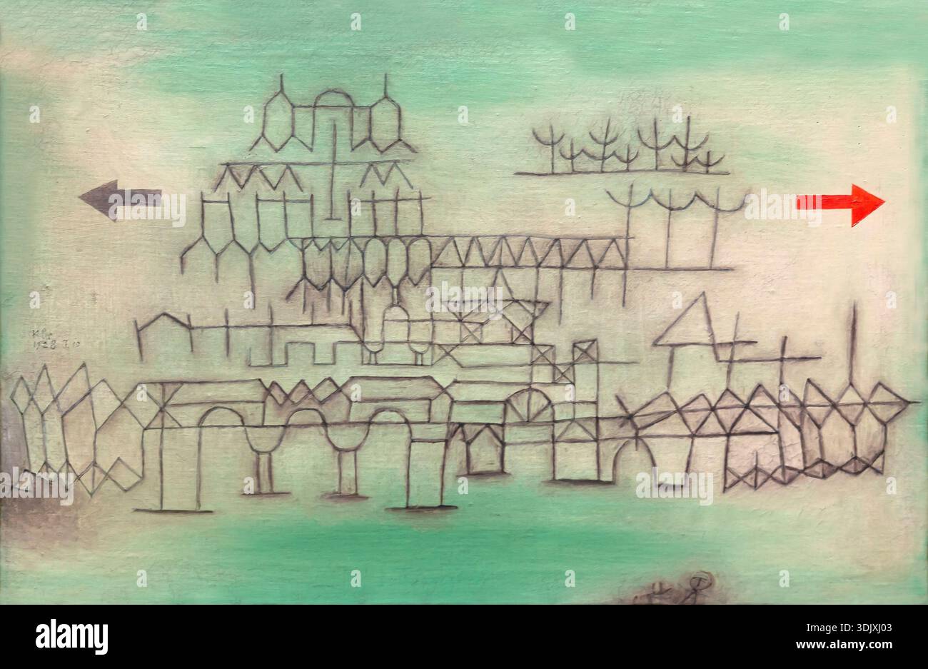 Palazzo di passaggio, Paul Klee, 1928 anni Foto Stock