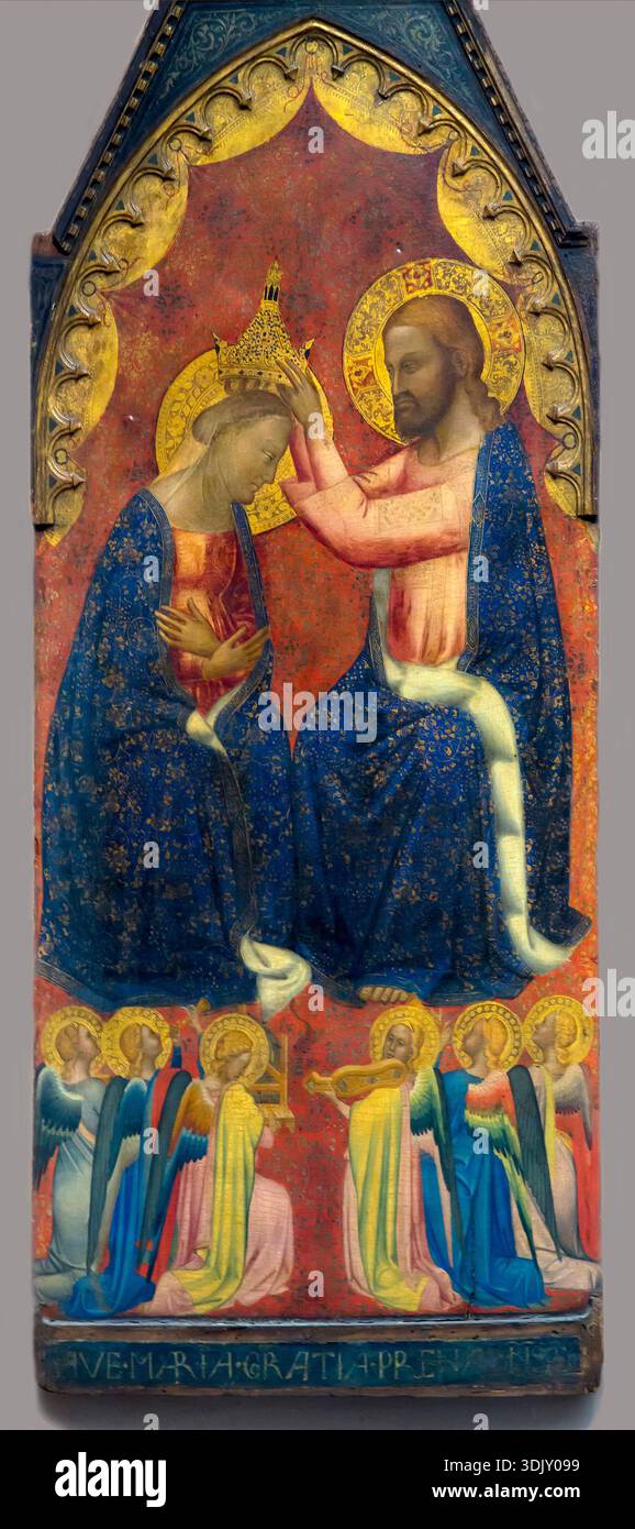 L'Incoronazione della Vergine, di Puccio di Simone, 1350 circa Foto Stock