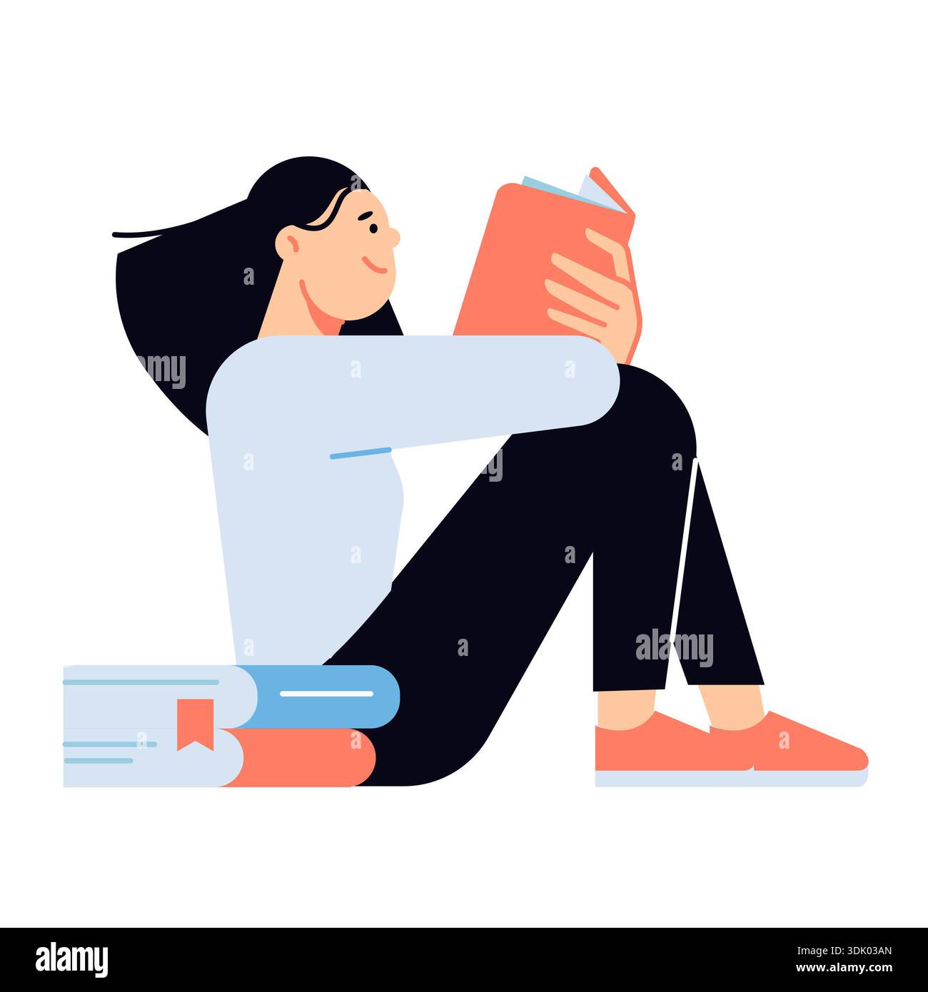Un bel clipart dallo stile piatto infantile. Perfetto per cornici, decorazioni e stampe. Illustrazione stock degli elementi di design. Foto Stock