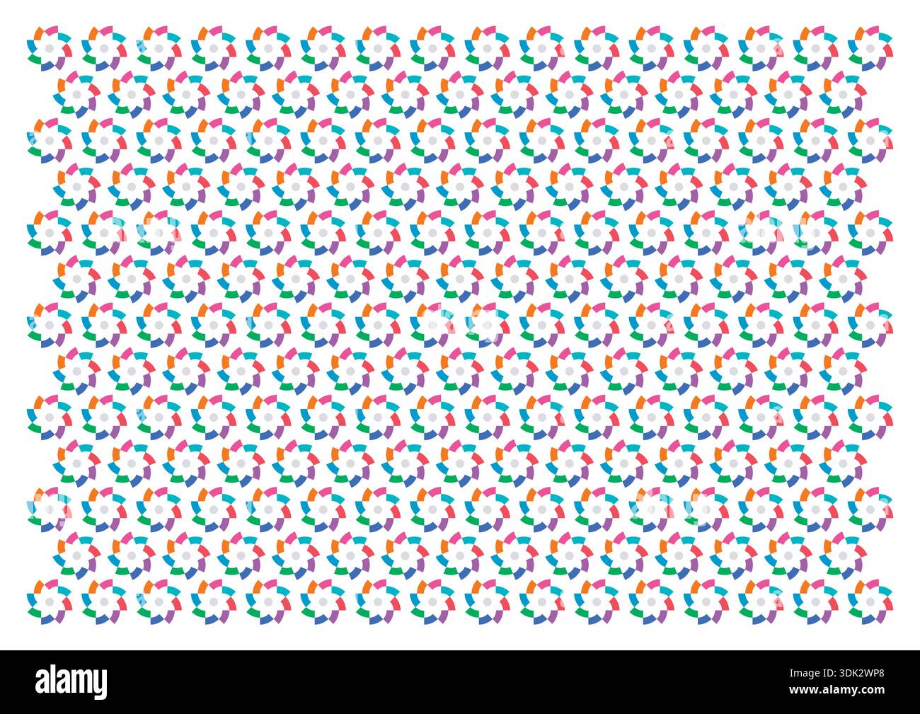 sfondo colorato degli ingranaggi. sfondo propeller multicolore. sfondo floreale. Illustrazione Vettoriale