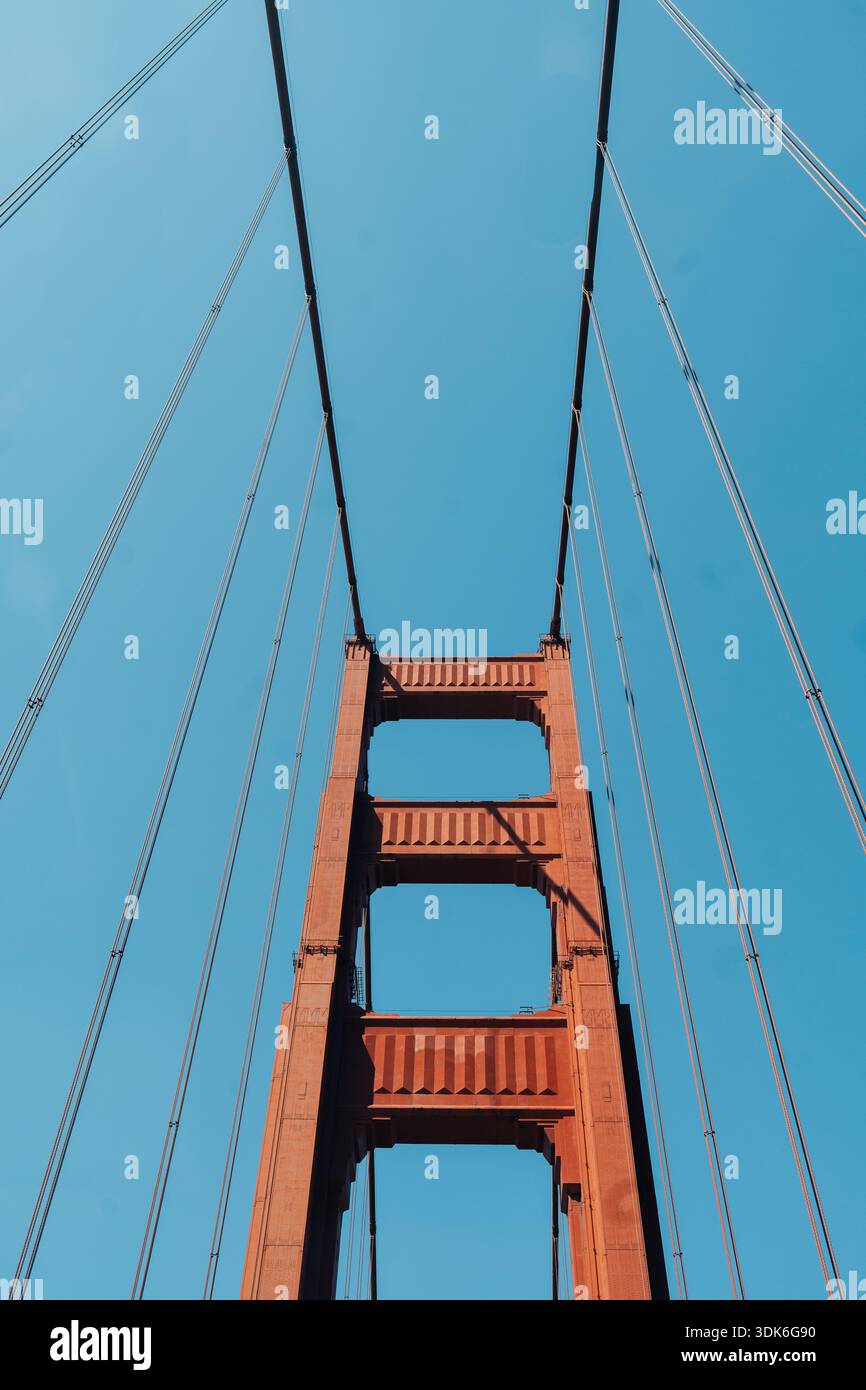 Dalla prospettiva del ponte guardando verso il Golden Gate Bridge Foto Stock
