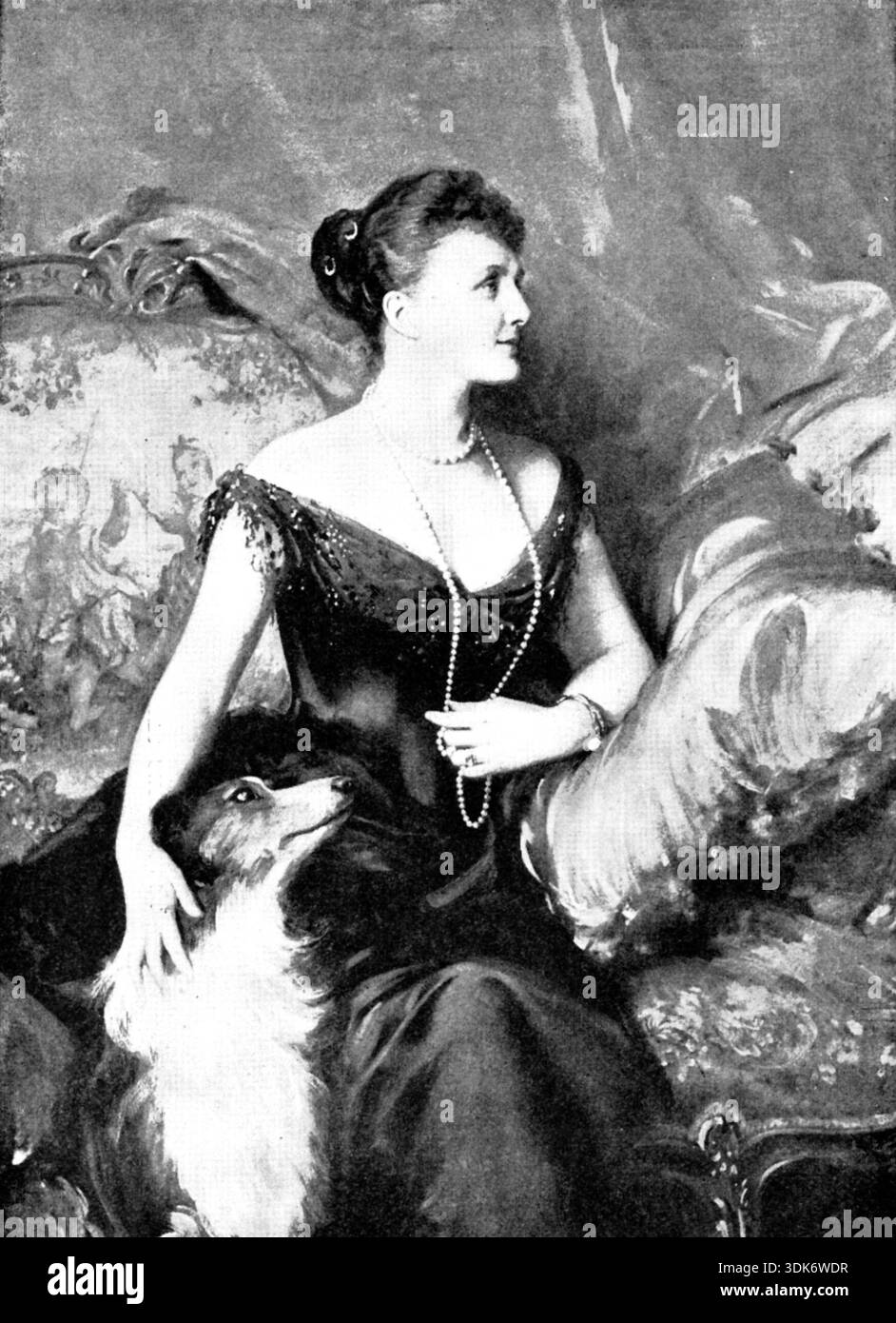 Immagini dalla Royal Academy: Mrs. Arthur James - Luke Fildes, R.A., 1895. Da "Illustrated London News", 1895. Foto Stock