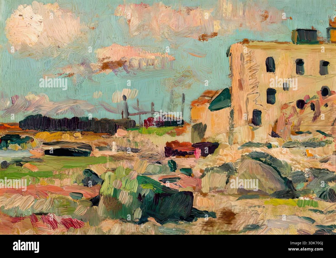 The Beach, largo, a Low Tide, 1920-1929. Foto Stock