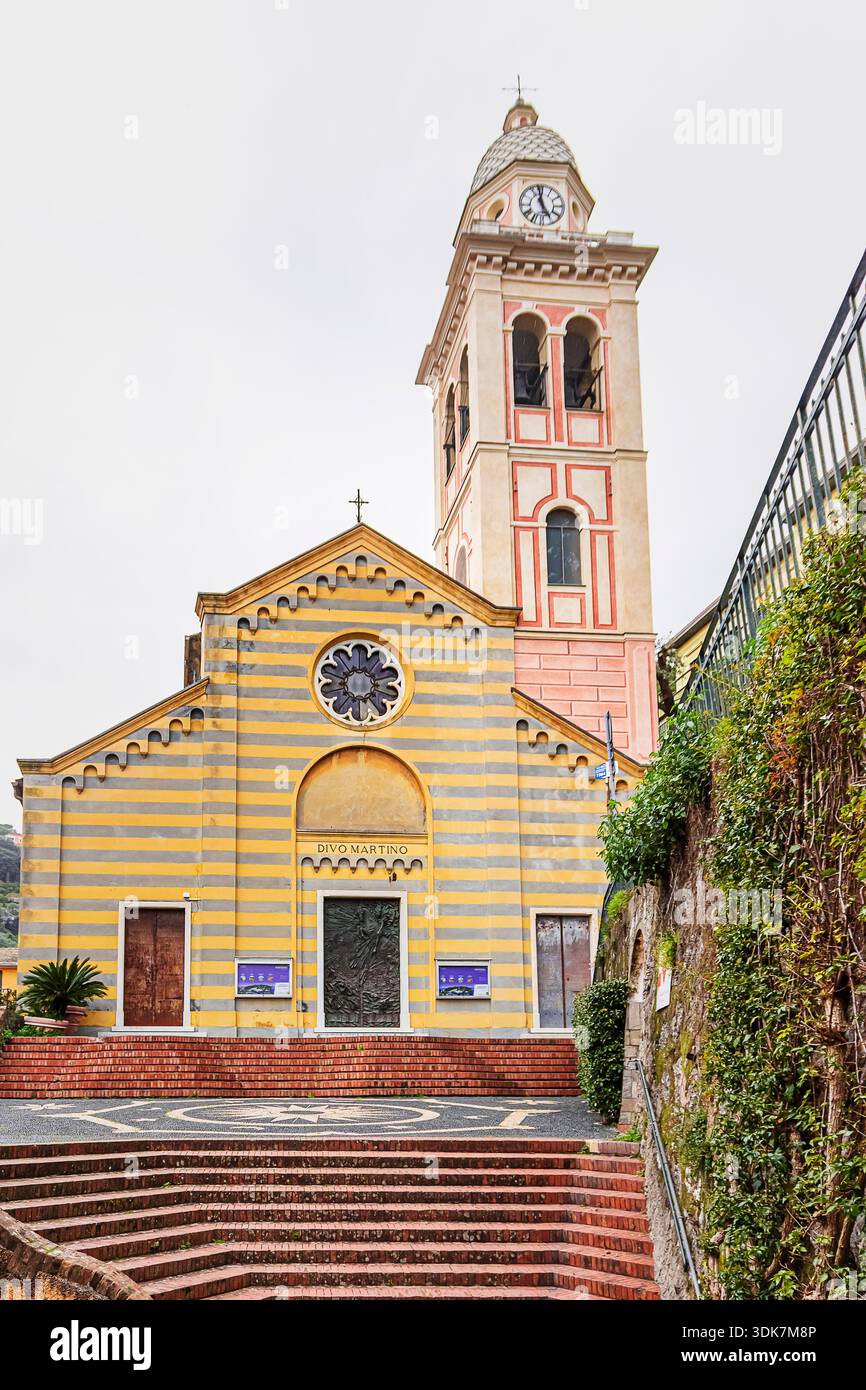La chiesa di San Martino a Portofino Foto Stock