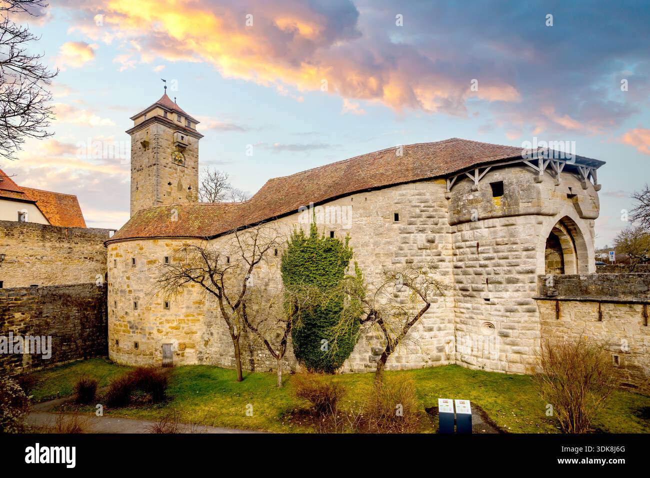 Città vecchia di Rothenburg ob der Tauber, Germania Foto Stock