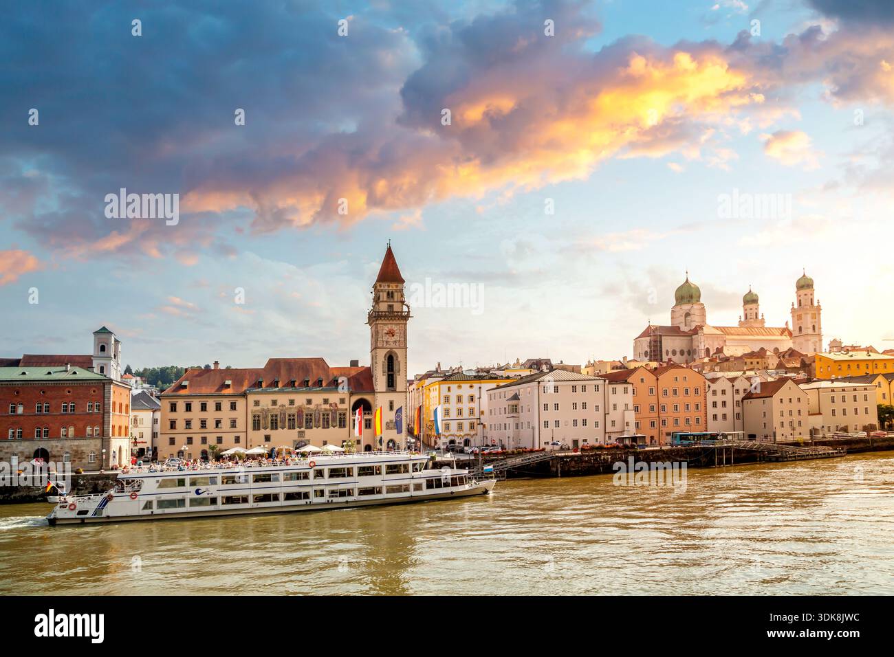 Città vecchia di Passau, Germania Foto Stock
