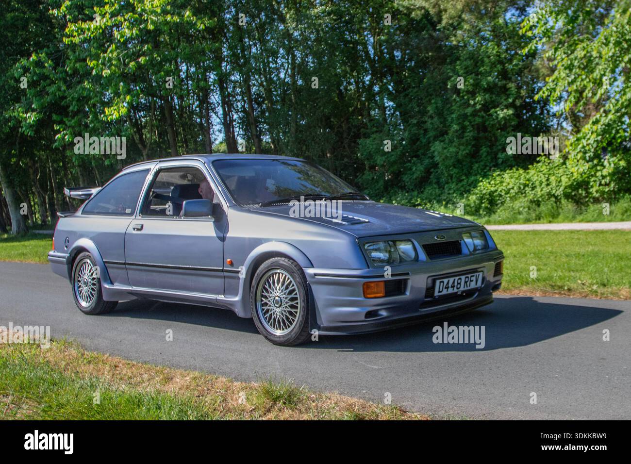 Anni '1986 80 Blue Ford Sierra RS Cosworth Hatchback auto a benzina 1993 cc, 3 porte "Cossie" o "RS500" Foto Stock