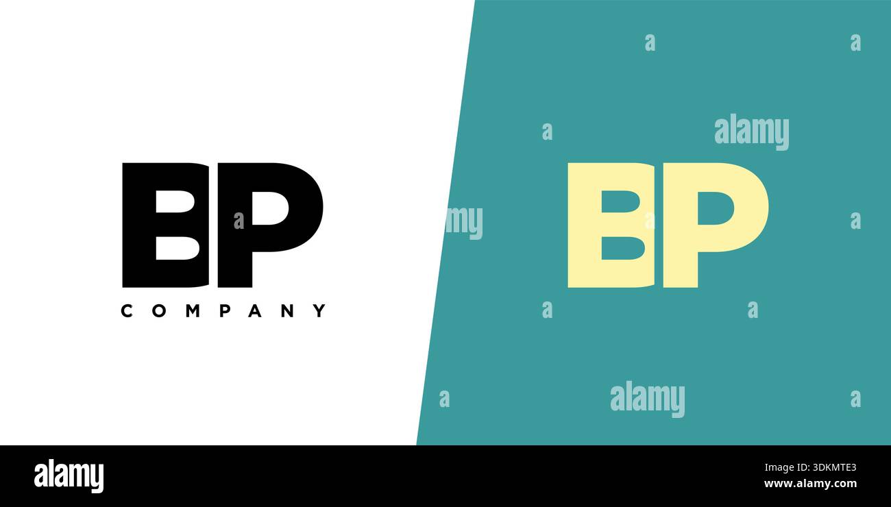 Modello di design Letter B e P, BP alla moda. Logotipo minimo basato su un monogramma iniziale per l'identità dell'azienda. Illustrazione Vettoriale