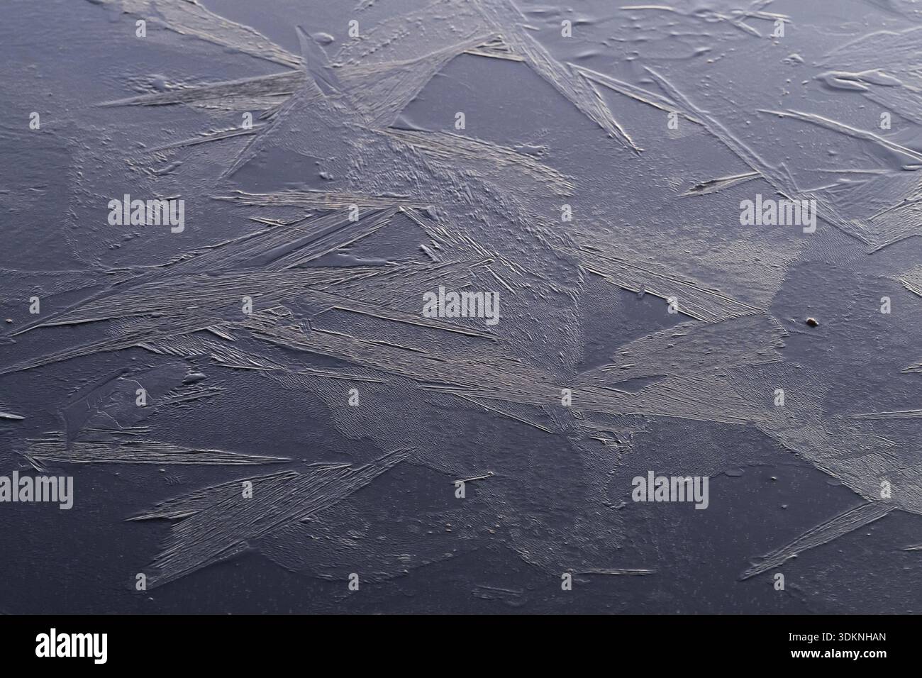 Strutture di ghiaccio cristalline, lago ghiacciato, Finlandia Foto Stock