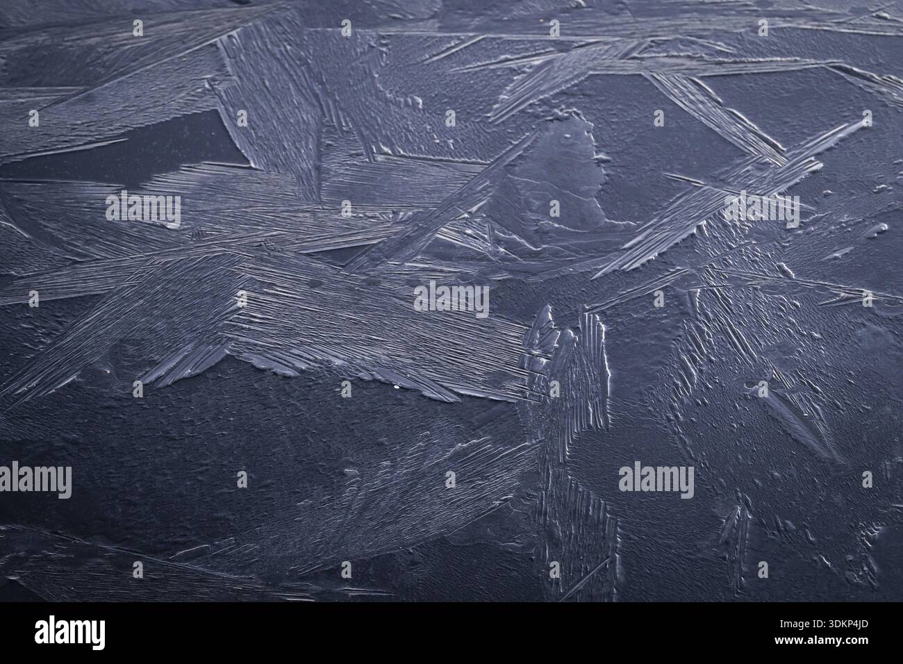 Strutture di ghiaccio cristalline, lago ghiacciato, Finlandia Foto Stock
