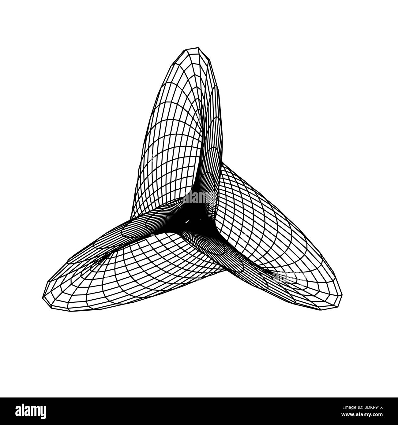 Struttura a griglia monocromatica a reticolo. Forma geometrica 3D astratta Illustrazione Vettoriale