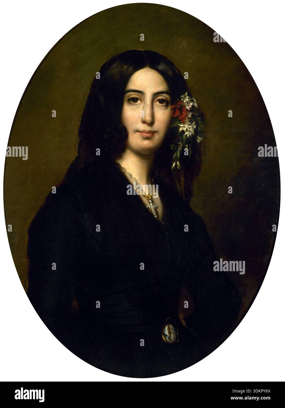 George Sand, 1838, dipinto di Auguste Charpentier Foto Stock