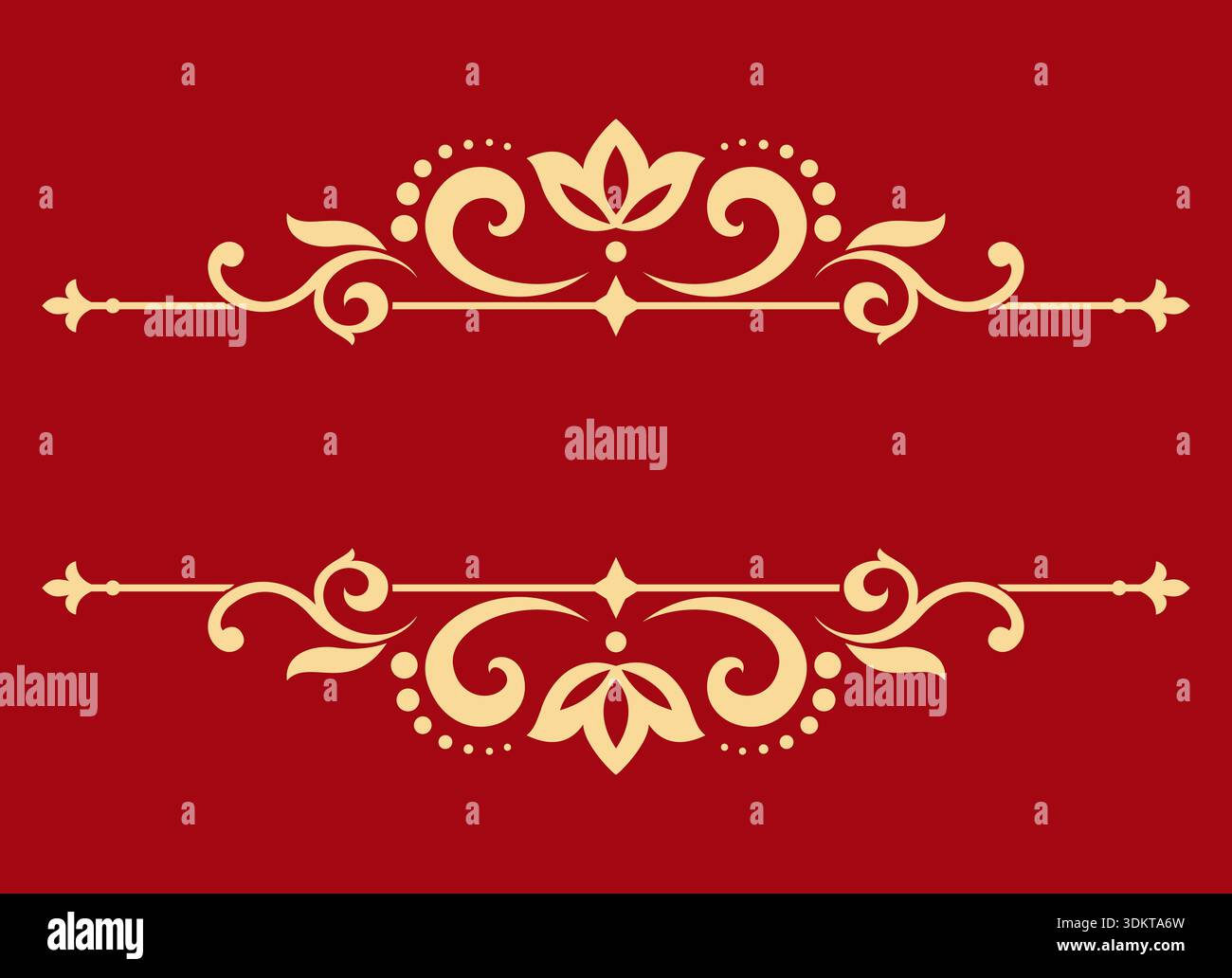 Elemento in oro vintage. Design vettoriale grafico. Decorazioni grafiche damascate. Illustrazione Vettoriale