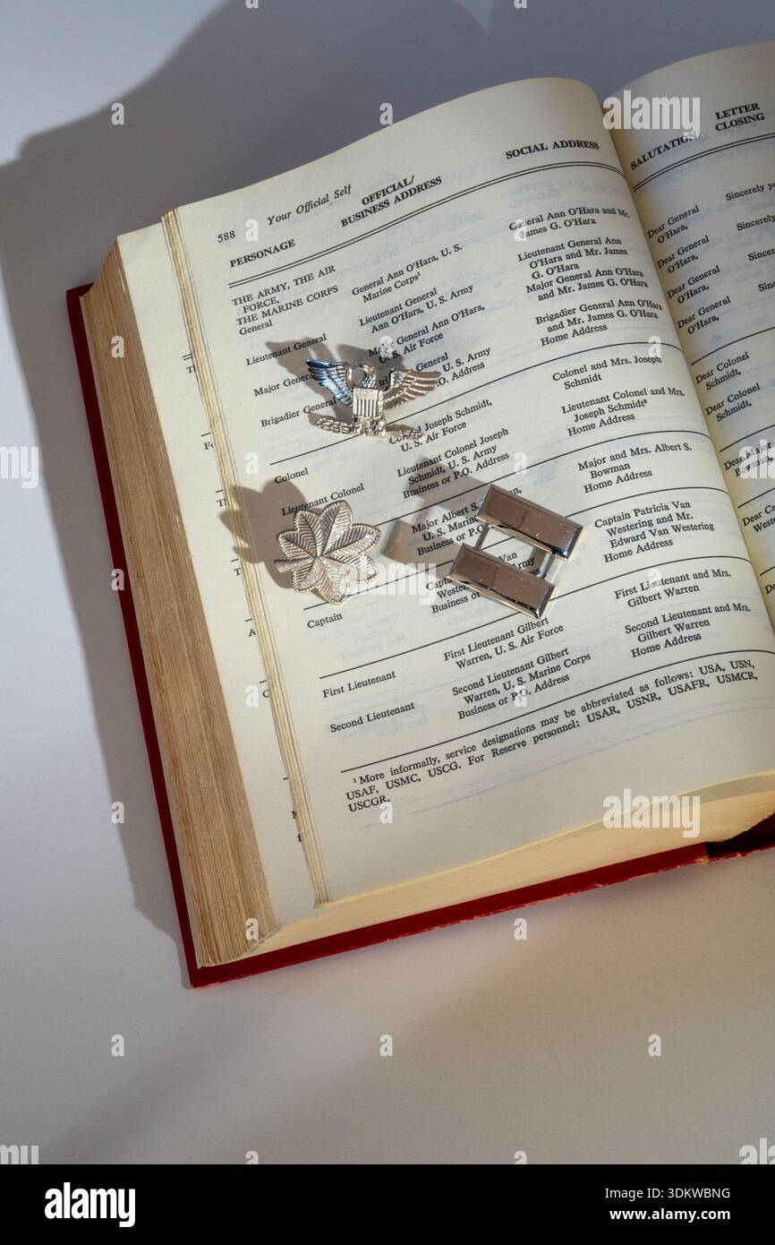 "The Amy Vanderbilt complete Book of Etiquette" rivisto e ampliato da Letitia Baldrige, USA Foto Stock
