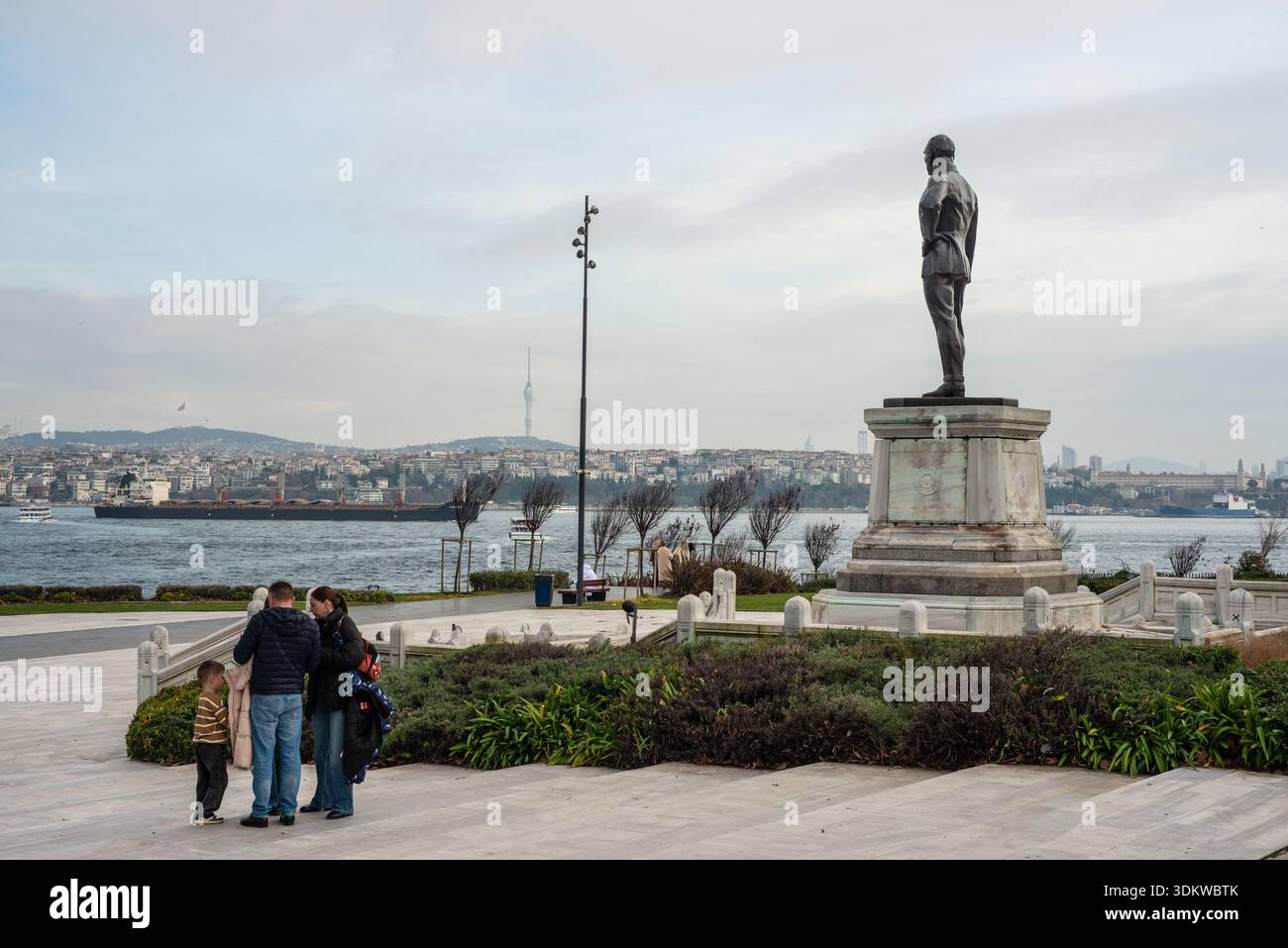 Monumento a İBB Sarayburnu Parkı, Istanbul, Türkiye Atatürk Foto Stock