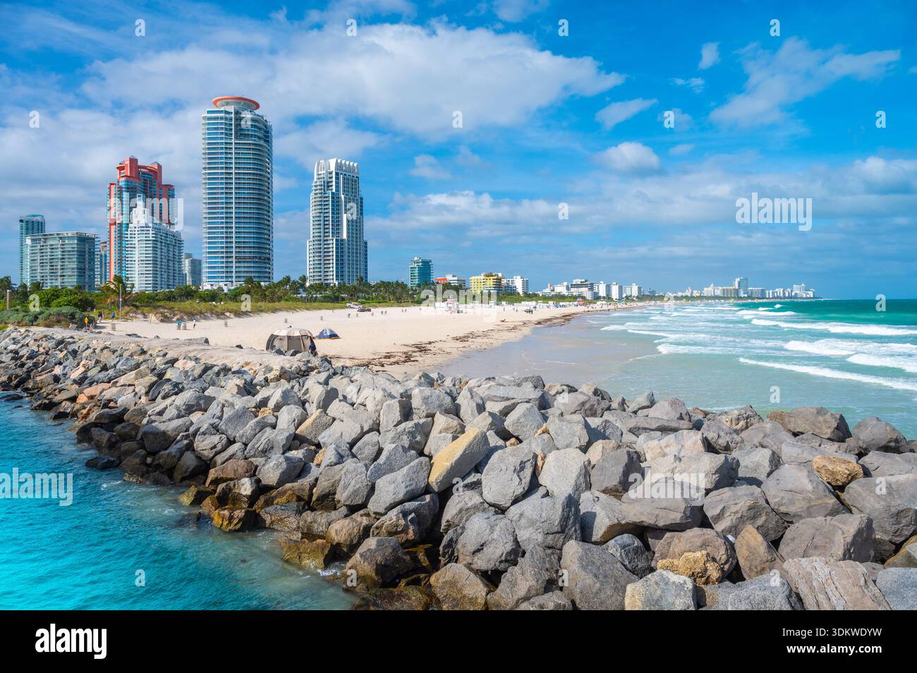 South Pointe Park a Miami Beach, Florida Foto Stock
