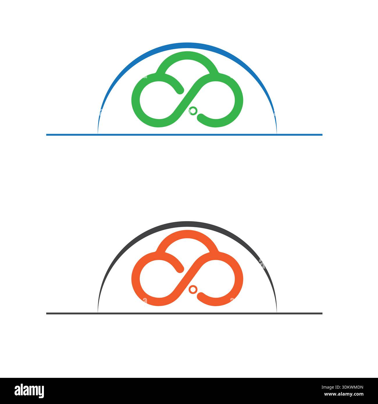 Logo e simbolo del modello di progettazione del lavoro di squadra Illustrazione Vettoriale