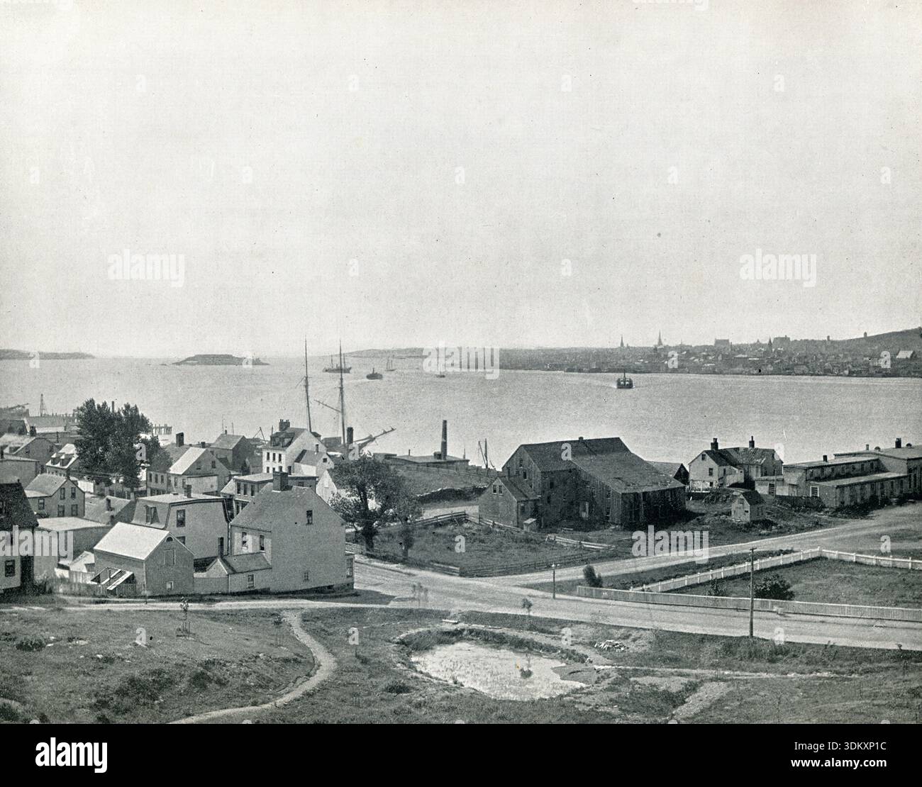 Halifax Harbor, nuova Scozia, fotografia d'epoca nordamericana del XIX secolo Foto Stock