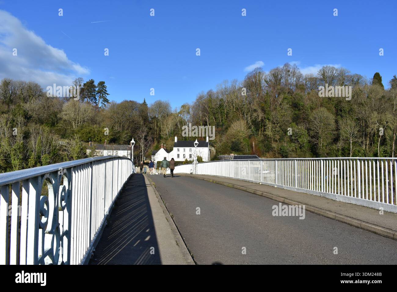 Old Wye Bridge / Chepstow Bridge, Chepstow, Monmouthshire, Galles Foto Stock
