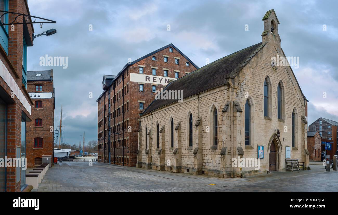 Gloucester, Gloucestershire - la Mariners Chapel fu costruita nel 1849 per soddisfare le esigenze dei marinai e dei barcaioli che arrivavano al molo di Gloucester da aro Foto Stock