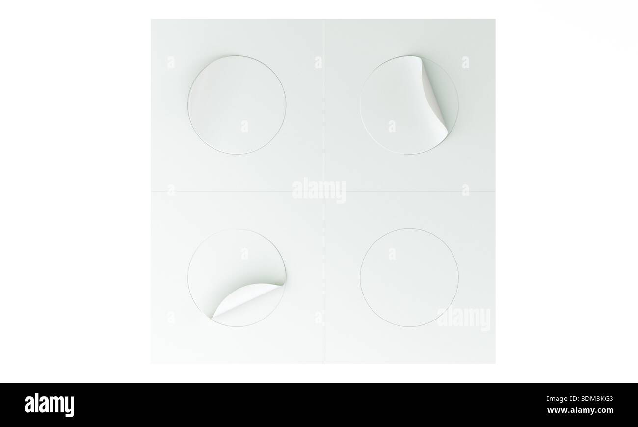 Set di adesivi circolari Foto Stock