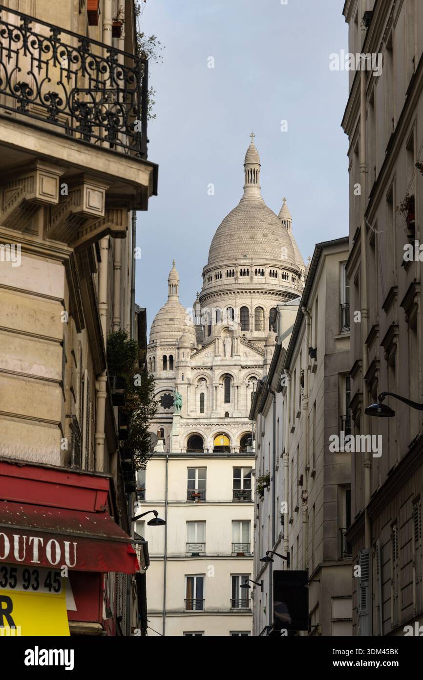 Basilica del Sacro cuore a Montmartre, Parigi Francia Foto Stock