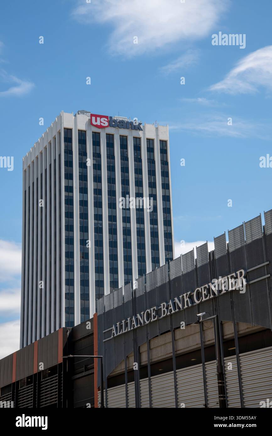 St. Paul, Minnesota. Esterno degli Stati Uniti. Edificio della banca nel centro di St. Paul. Foto Stock