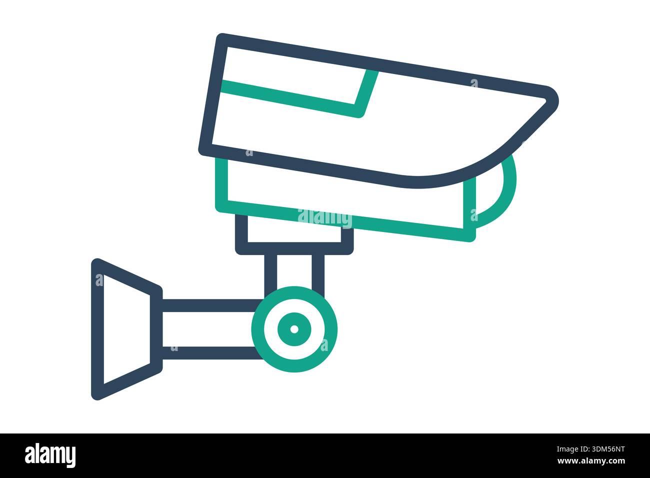 Icona di sorveglianza. stile icona linea. icona relativa alla sicurezza sul lavoro. Illustrazione vettoriale degli elementi CCTV Illustrazione Vettoriale