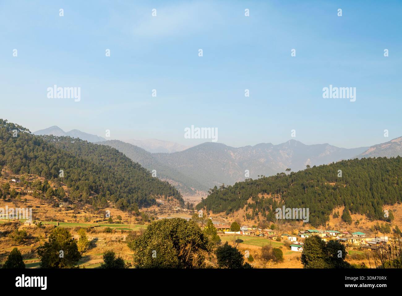 Paesaggio paesaggistico montano paesino Foto Stock
