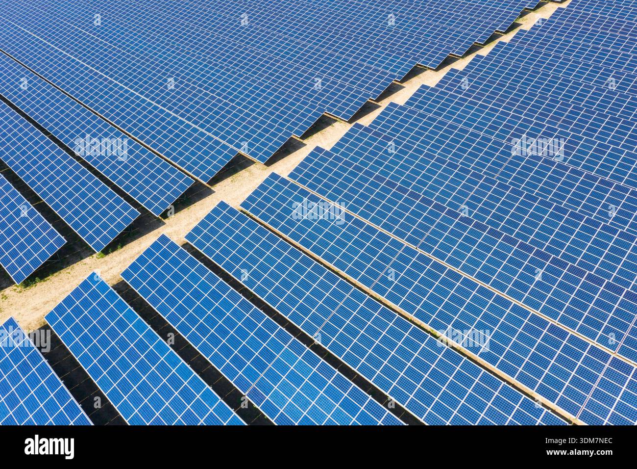Centrale solare, Meclemburgo-Pomerania occidentale, Germania Foto Stock