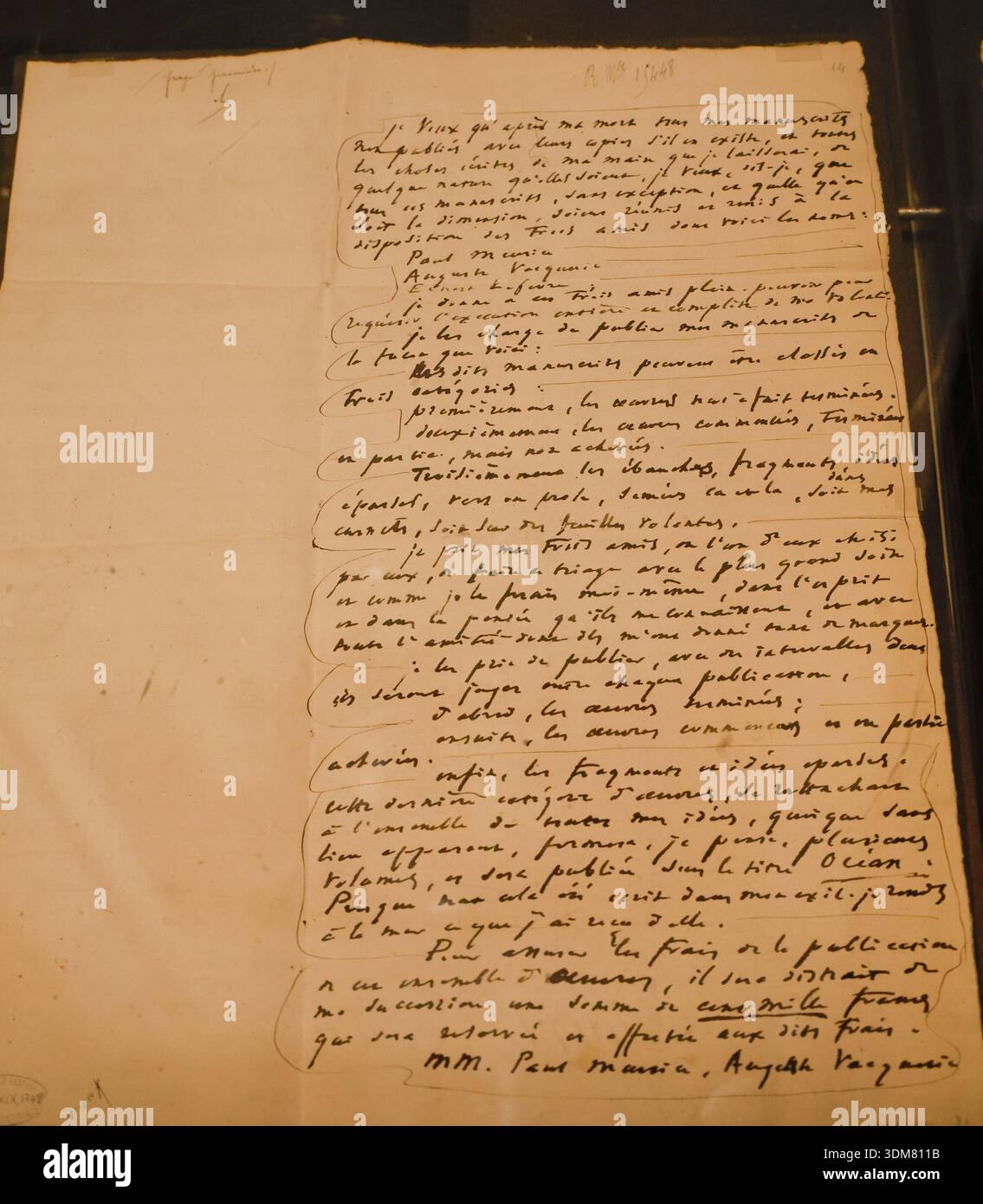 VICTOR HUGO, LA MOSTRA WILL Foto Stock