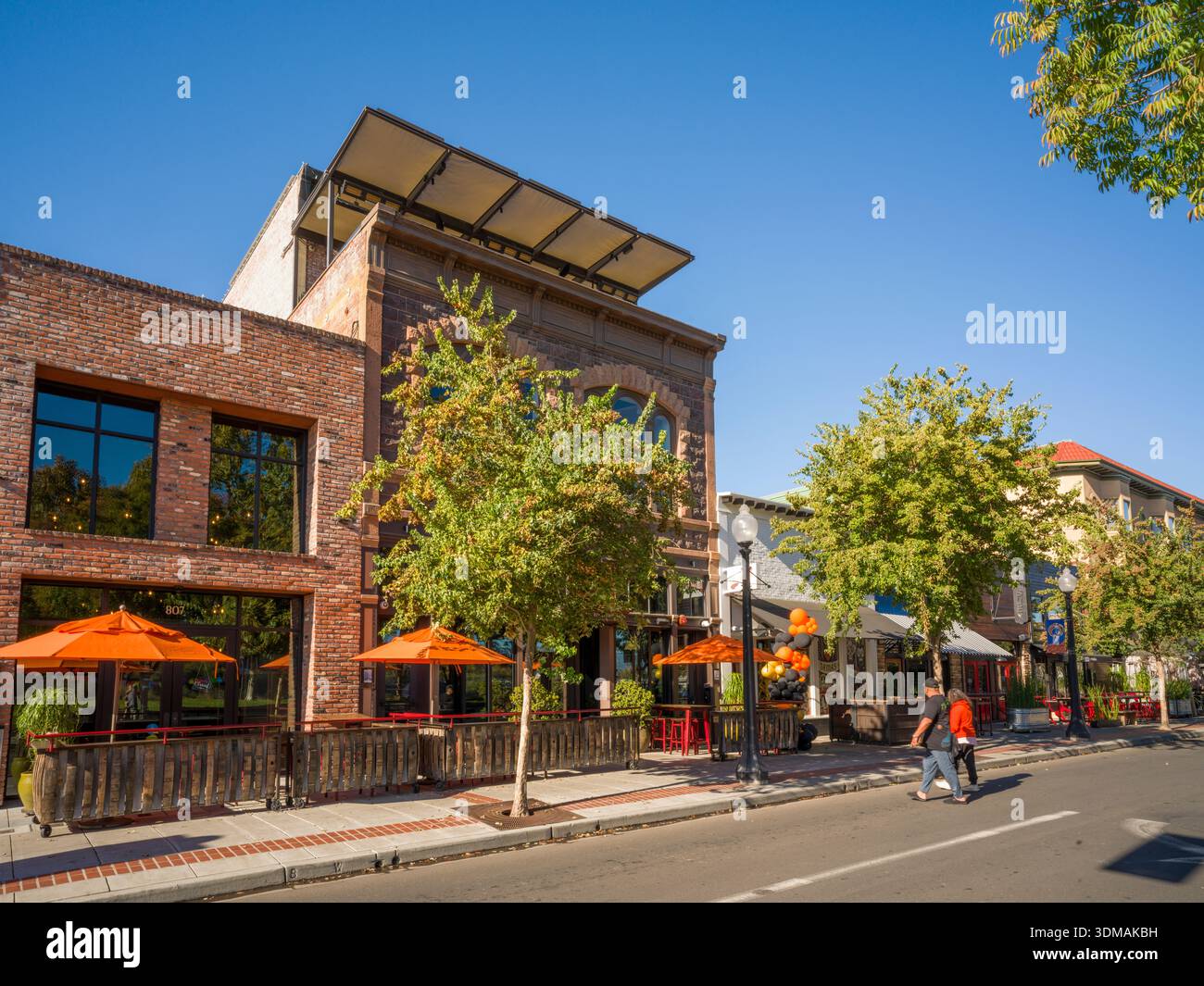 Scena di strada nel centro di Napa, Napa Valley, Napa County, California, Stati Uniti. Foto Stock